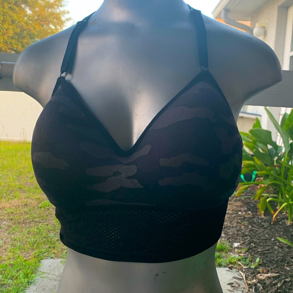 PINK Camo mesh sports bra